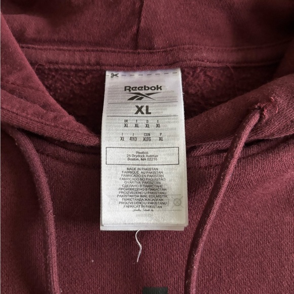 Maroon Reebok Hoodie XL Mens - Picture 2 of 2